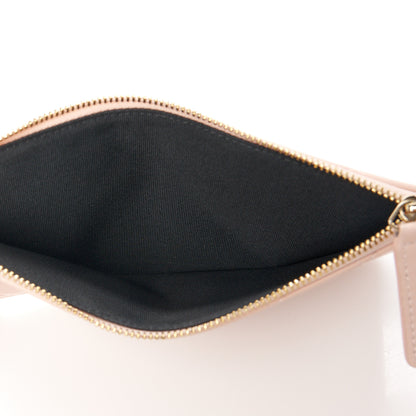 Chanel Lambskin Quilted Coco Mark Clutch Black Light Pink 8 of 13