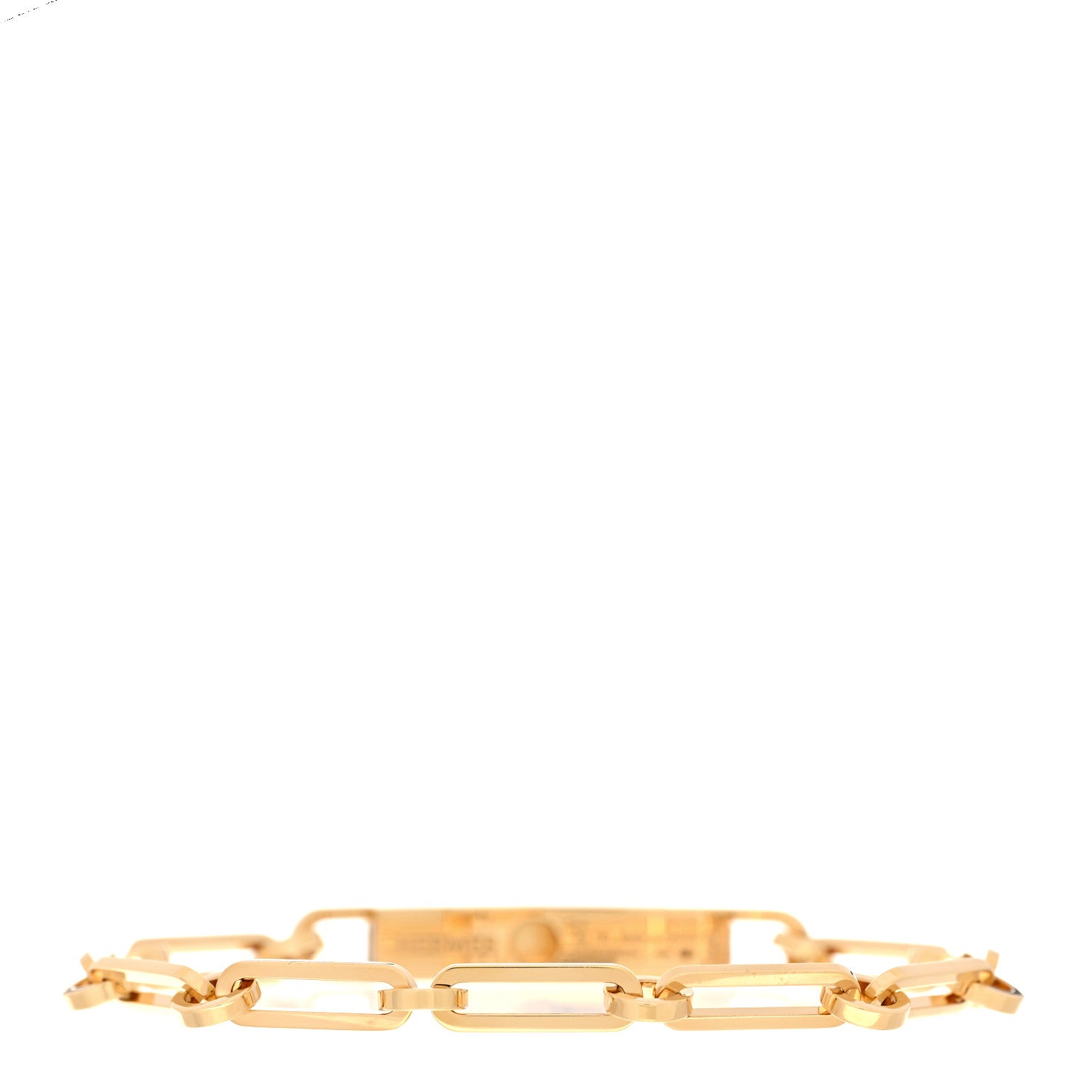 Hermes 18K Yellow Gold Diamond Pave PM Kelly Chaine Bracelet ST 2 of 4