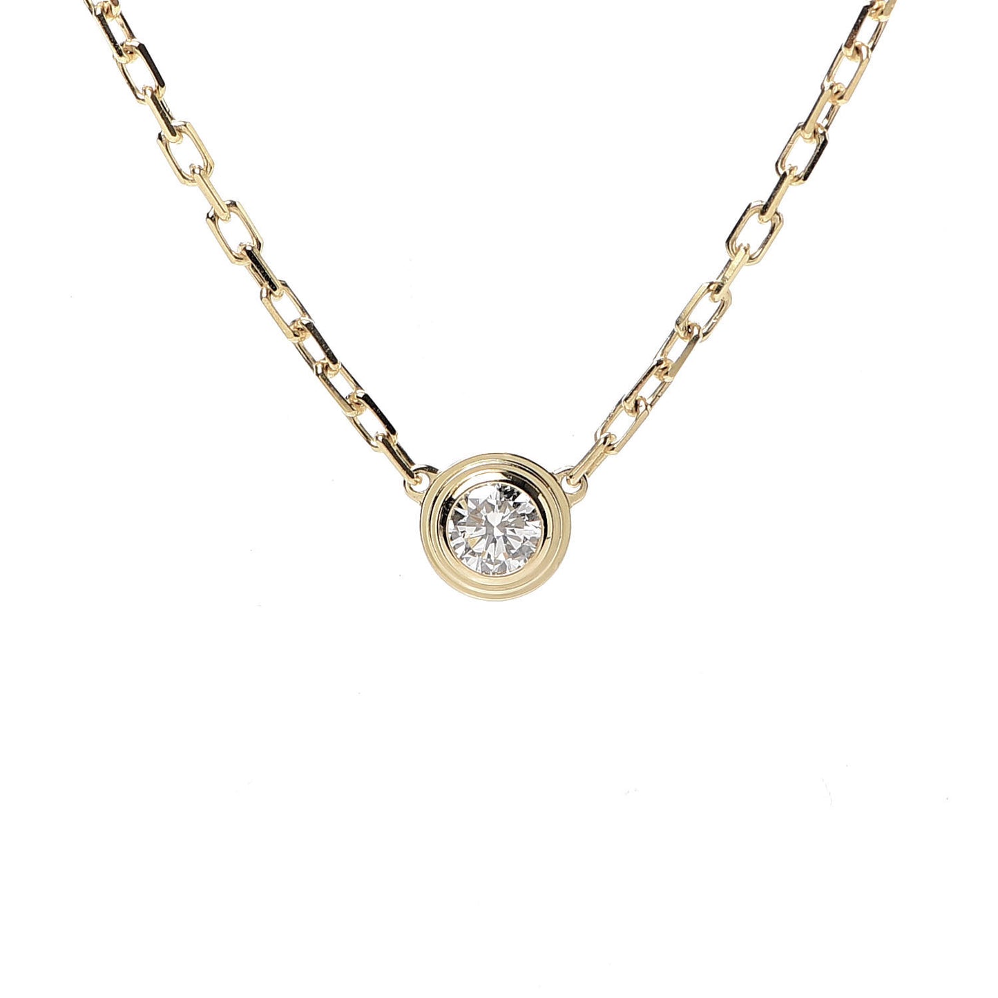 18K Yellow Gold Diamond SM D'Amour Pendant Necklace