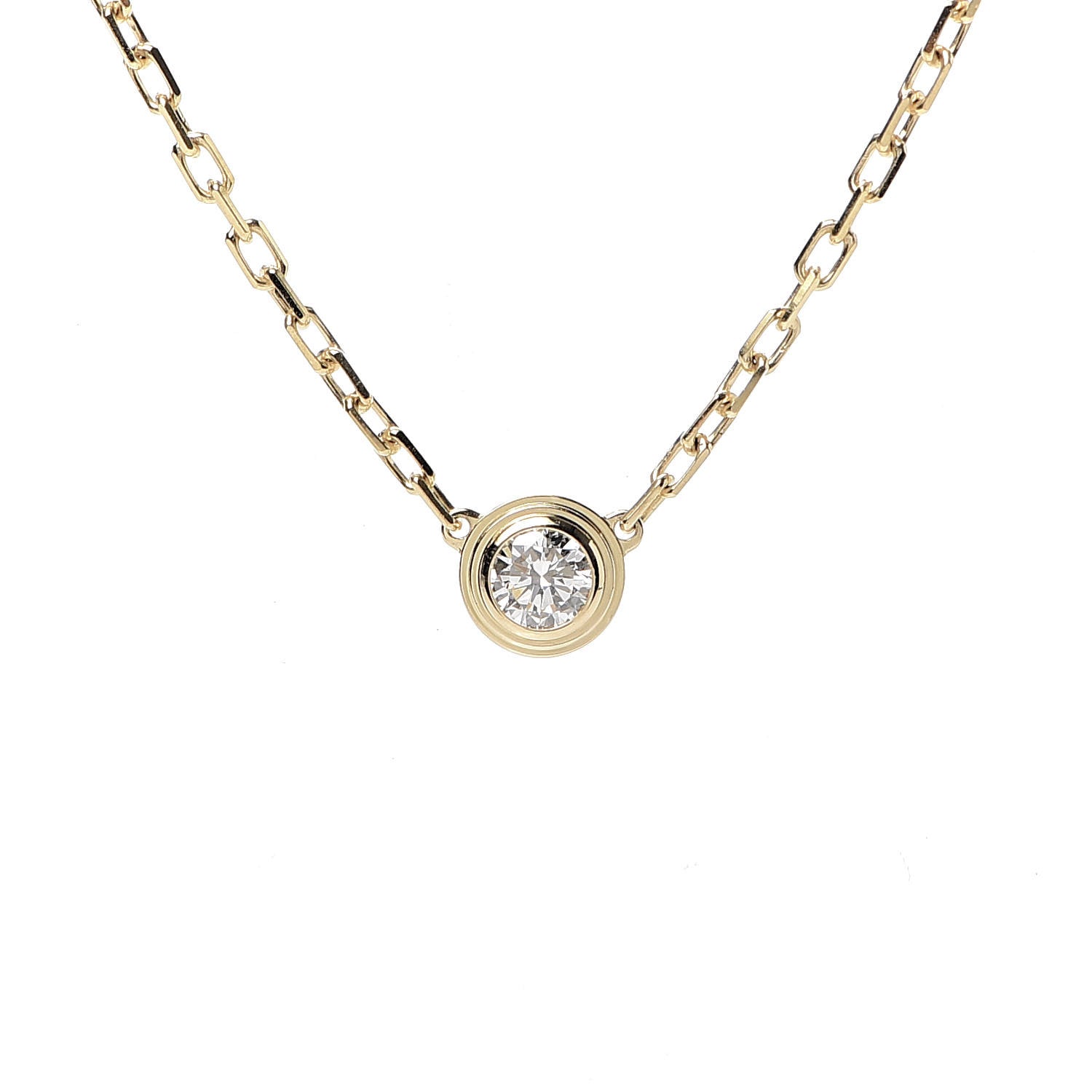 Cartier 18K Yellow Gold Diamond SM D'Amour Pendant Necklace 5 of 5