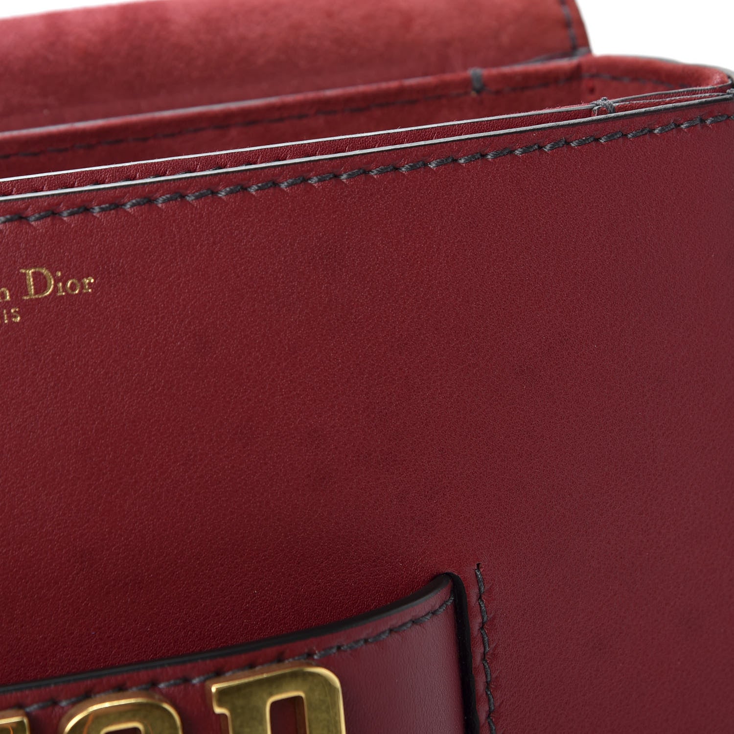 Christian Dior Smooth Calfskin Dio(r)evolution Flap Bag Dark Red 8 of 10