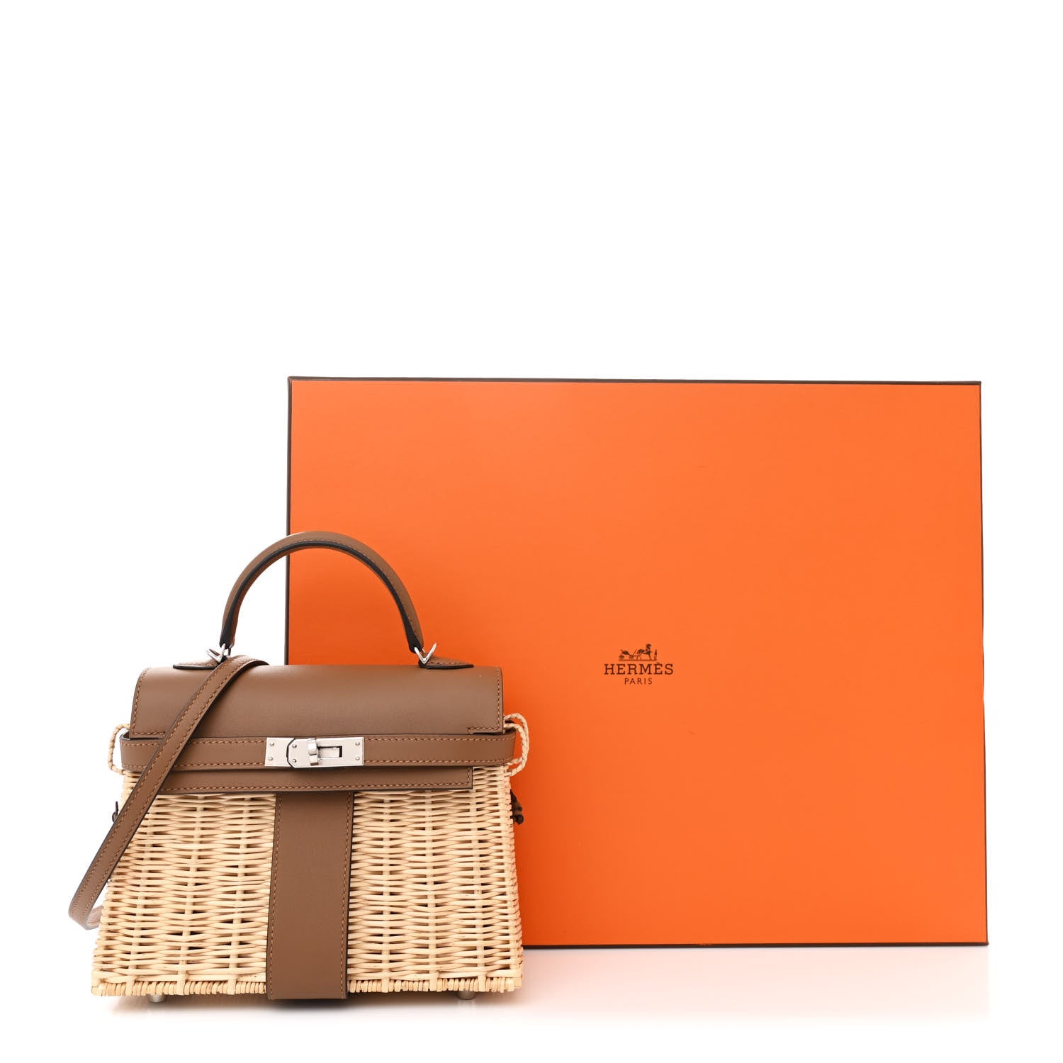 Hermes Wicker Swift Picnic Mini Kelly 20 Naturel Alezan 12 of 12
