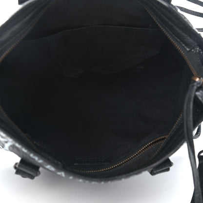 Balenciaga Agneau Classic Hardware Graffiti All Over S City Black 5 of 10