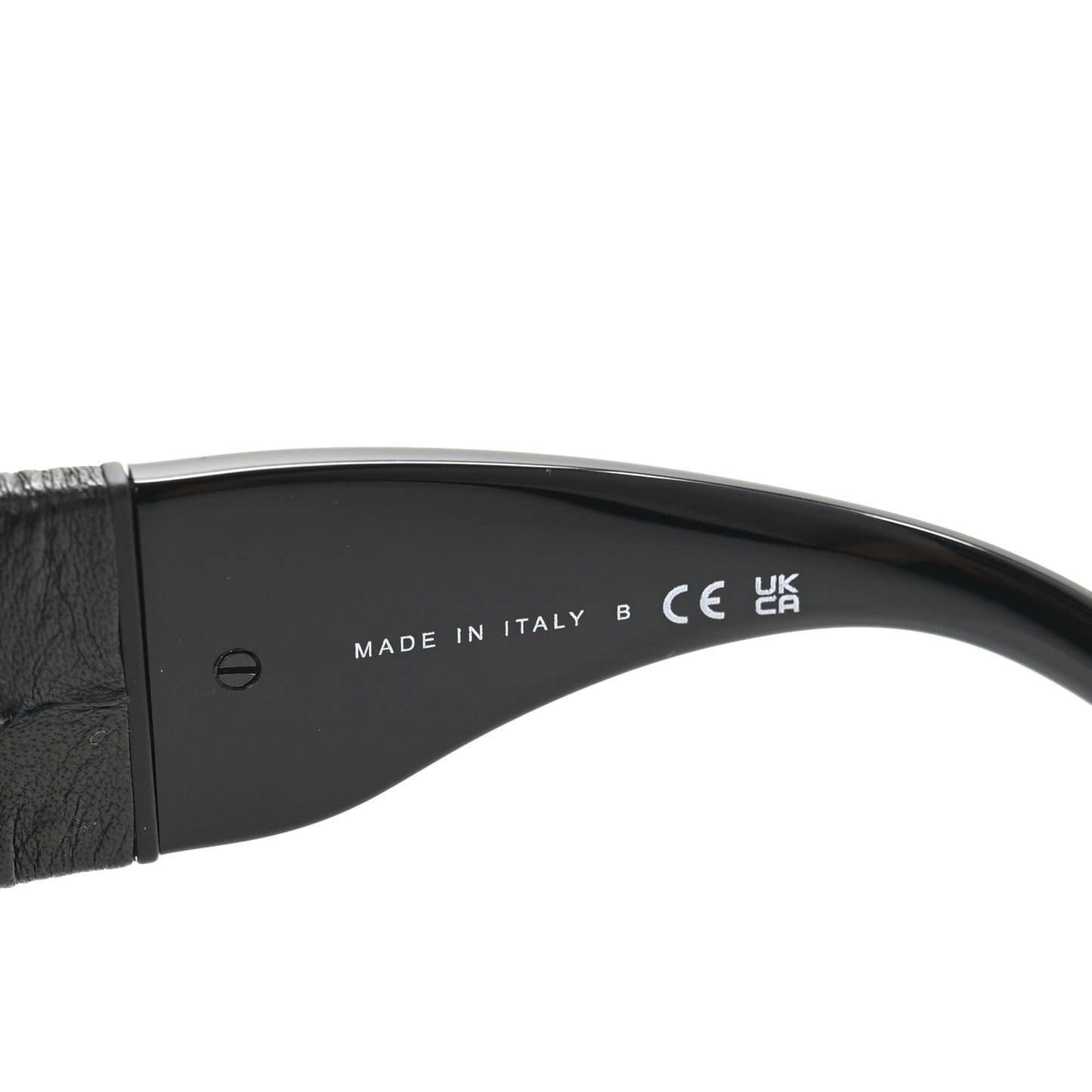 Acetate Calfskin Square Sunglasses 5473-Q Black
