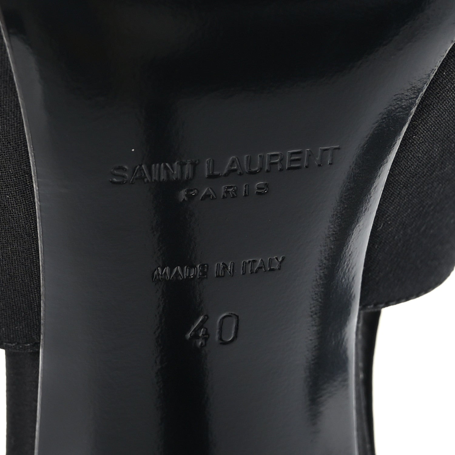 Saint Laurent Crepe De Chine Crystal Bow Slingback Pumps 40 Black 8 of 9