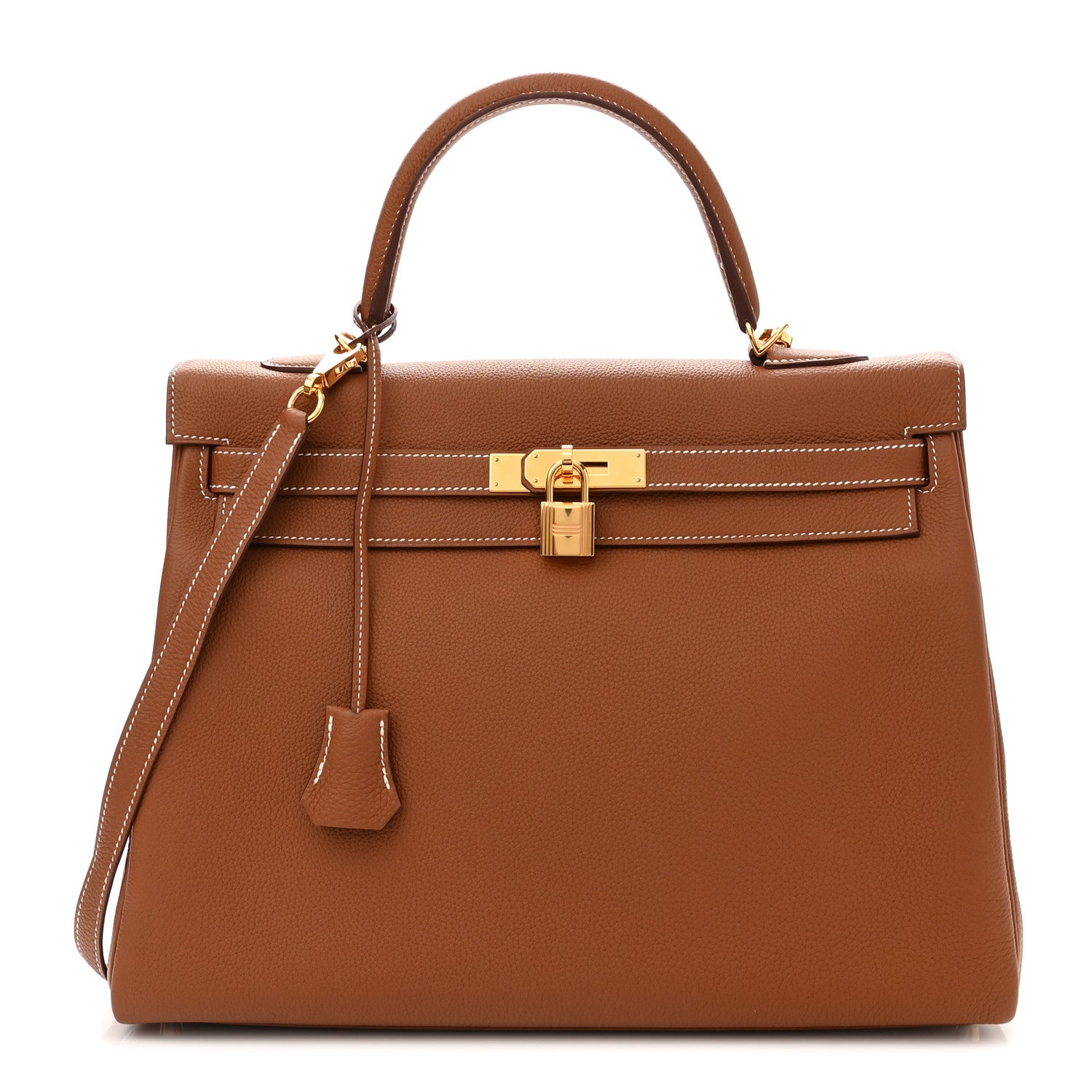 Hermes Togo Kelly Retourne 35 Gold 1 of 11