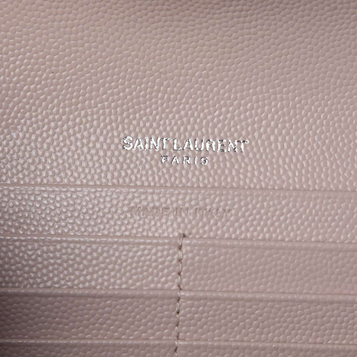 Grain De Poudre Matelasse Large Monogram Flap Wallet Pale Pink
