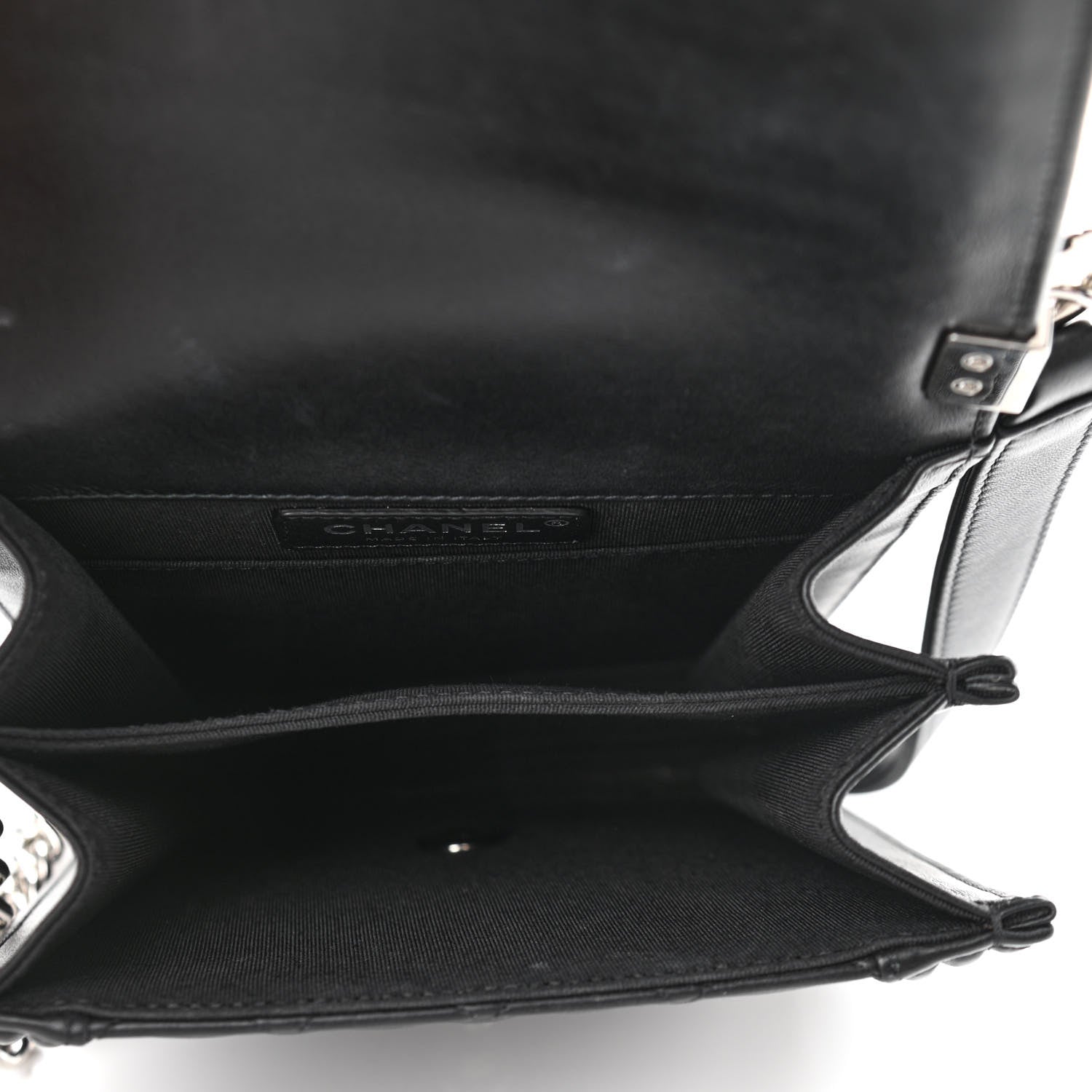 Chanel Calfskin Quilted North South Boy Flap Black 5 of 10