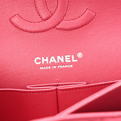 Chanel Lambskin Quilted Medium Double Flap Dark Pink 6 of 11