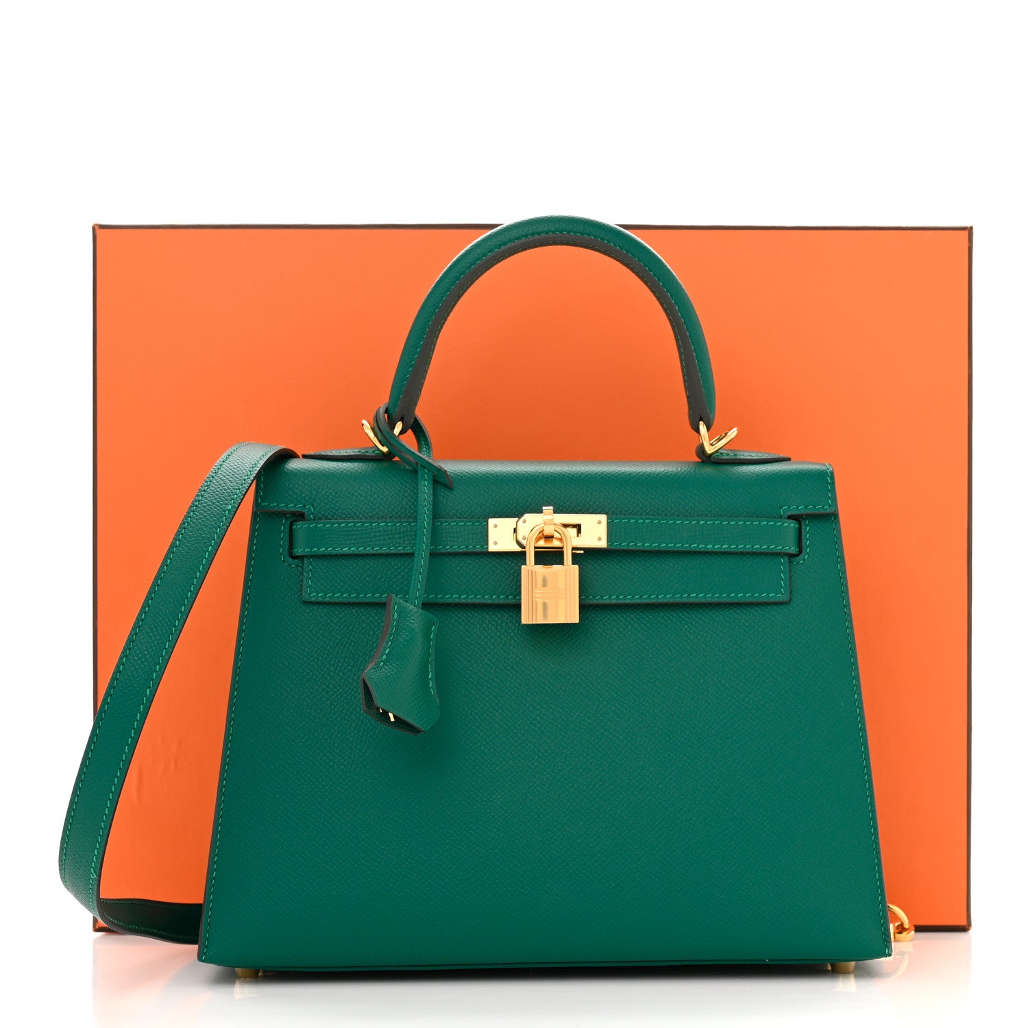 Hermes Epsom Kelly Sellier 25 Malachite 12 of 12