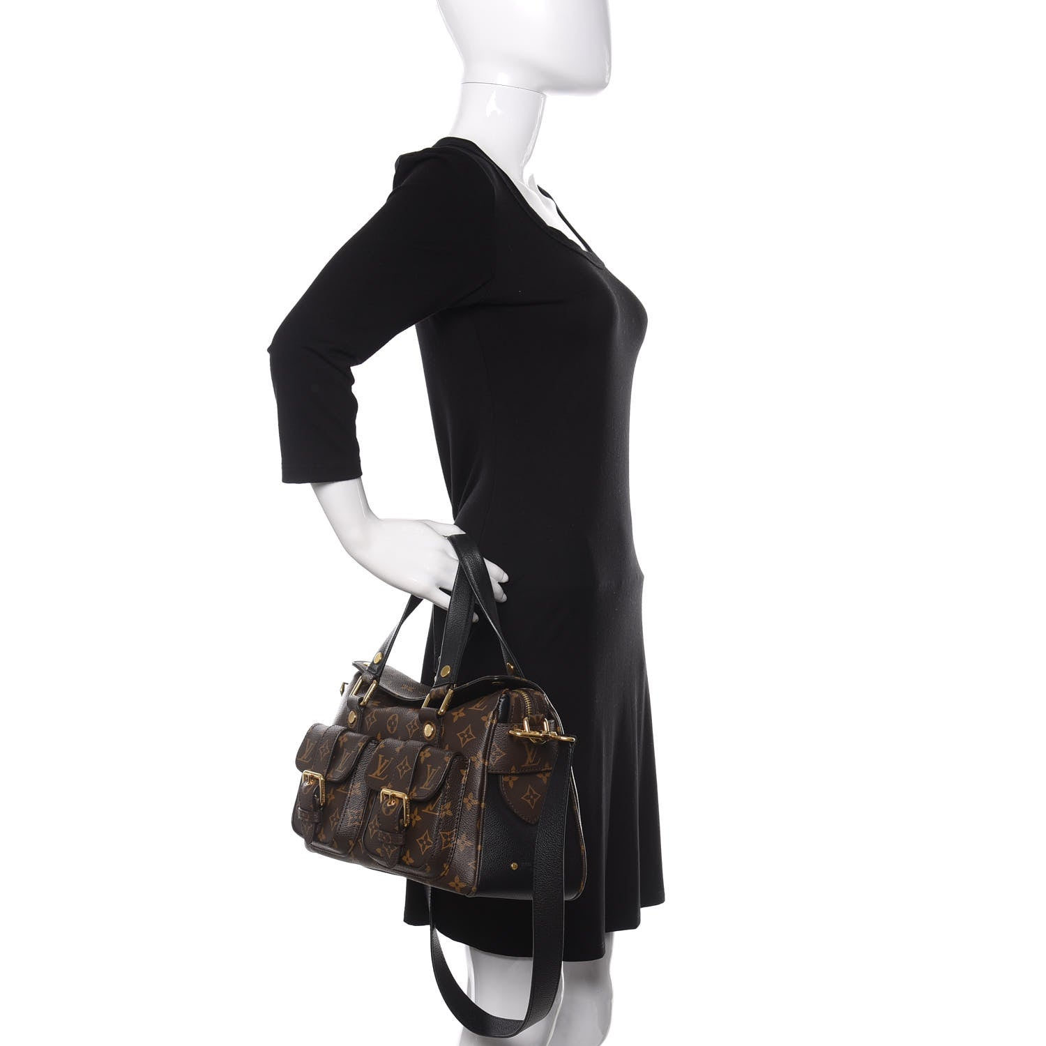 Louis Vuitton Monogram Manhattan NM Black 3 of 13