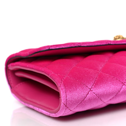 Versace Velvet Quilted Medusa Wallet On Chain Pink 7 of 8