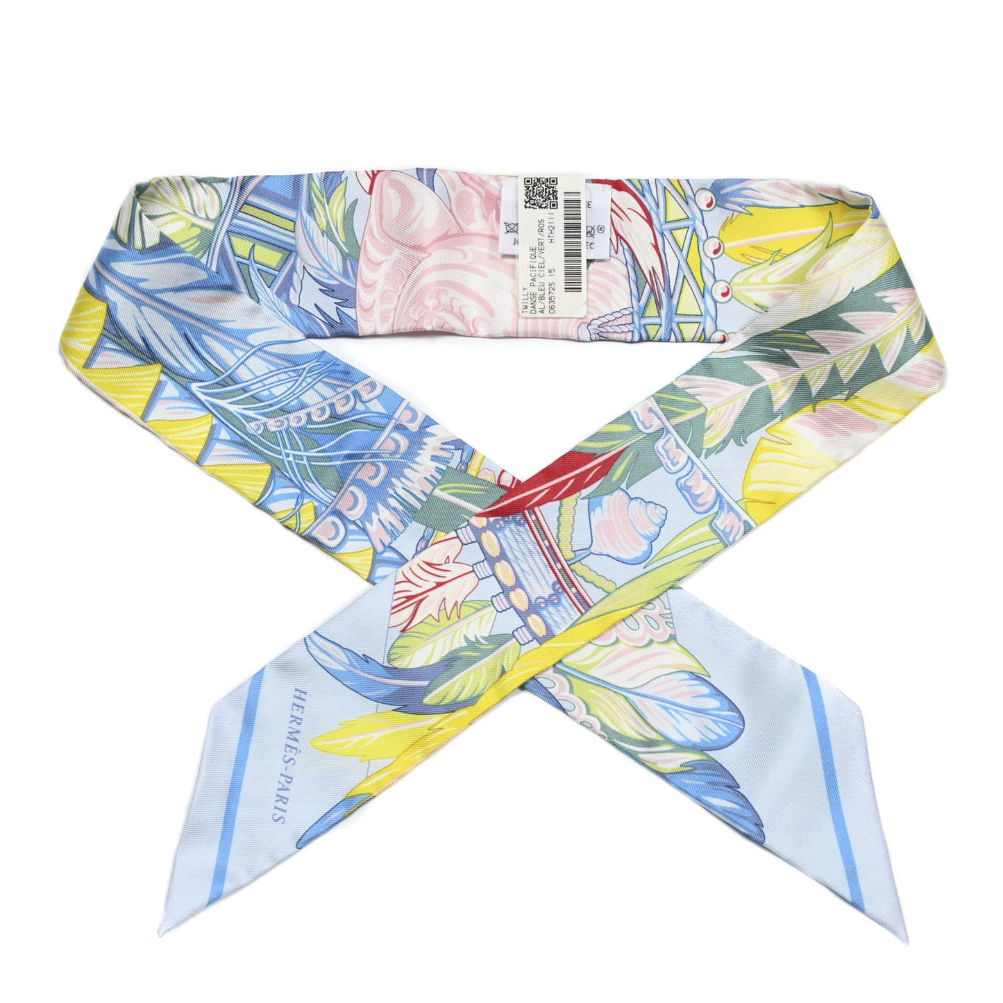 Silk La Danse Pacifique Twilly Bleu Ciel Vert Rose