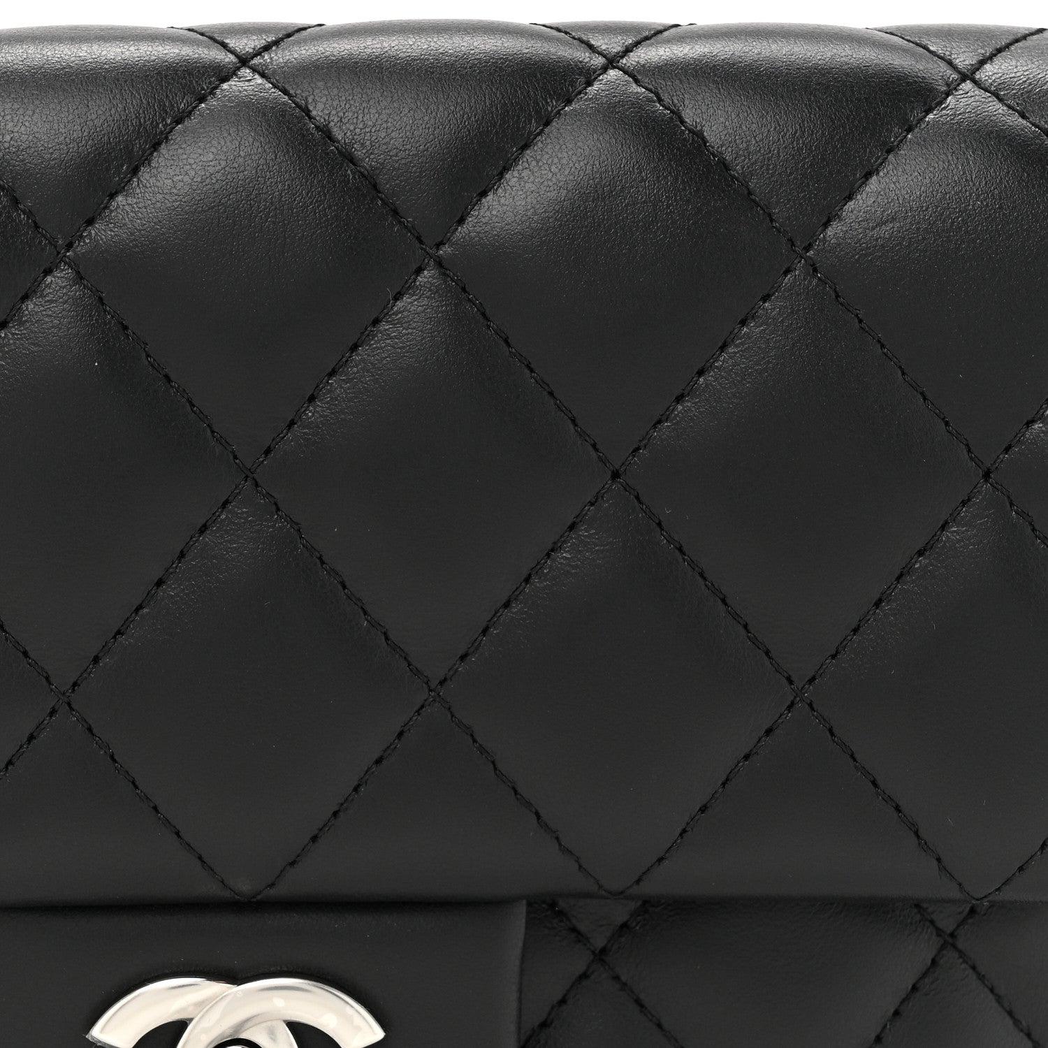 Chanel Calfskin Quilted CC Uniform Flap Belt Bag Black 8 of 10