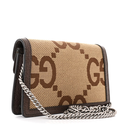 Gucci Monogram Jumbo GG Textured Dollar Calfskin Super Mini Dionysus Shoulder Bag Camel Ebony New Acero 3 of 10