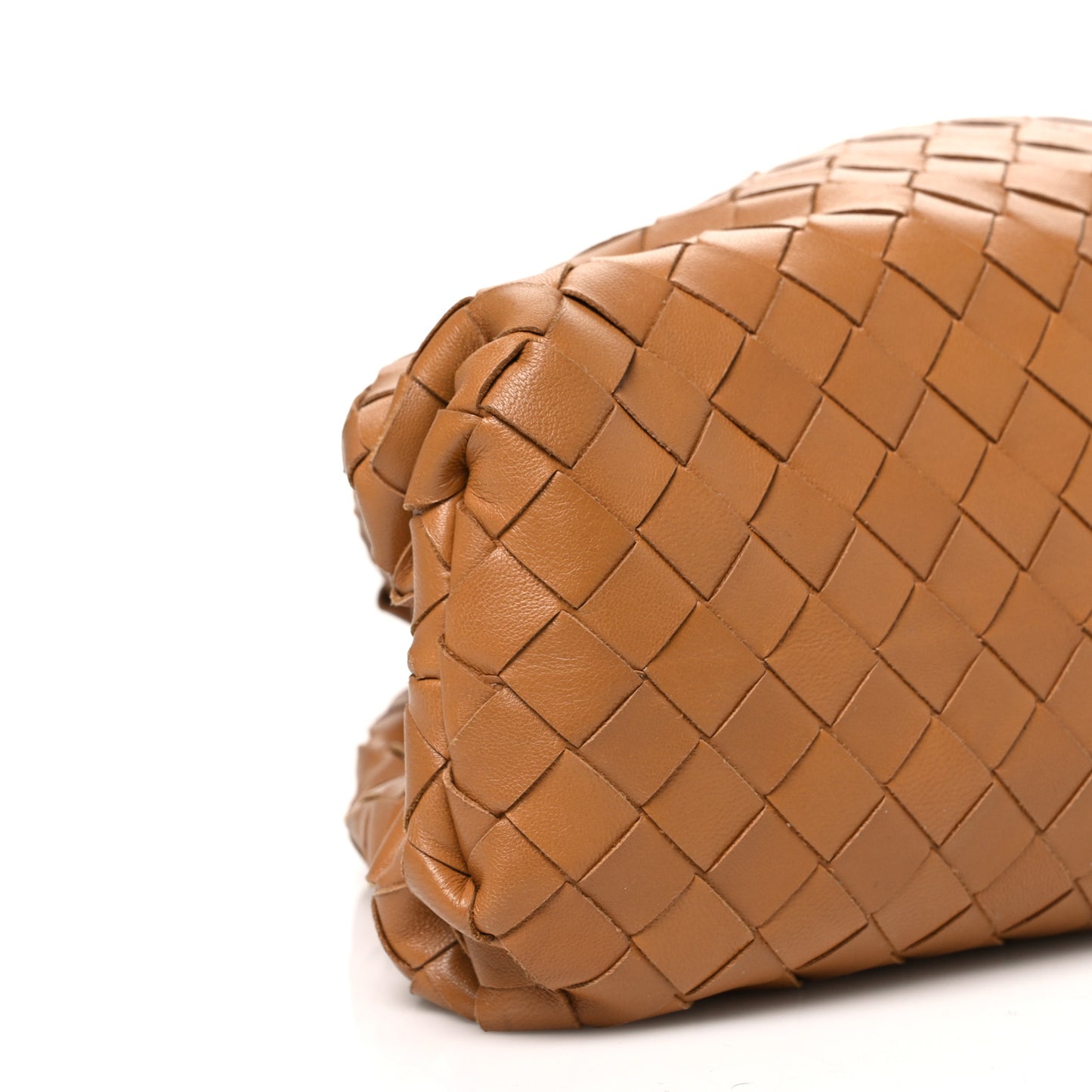 Nappa Maxi Intrecciato The Pouch Oversized Clutch Caramel