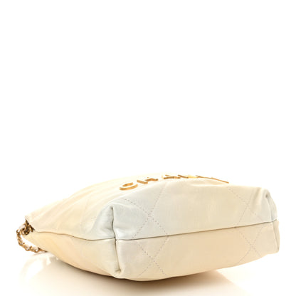 Chanel Pearly Shaded Calfskin Quilted Mini Chanel 22 Ecru Golden 4 of 10