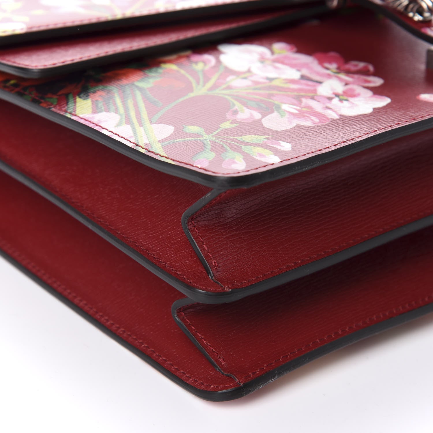 Gucci Calfskin Blooms Print Medium Dionysus Shoulder Bag Romantic Cherry Multicolor 6 of 10