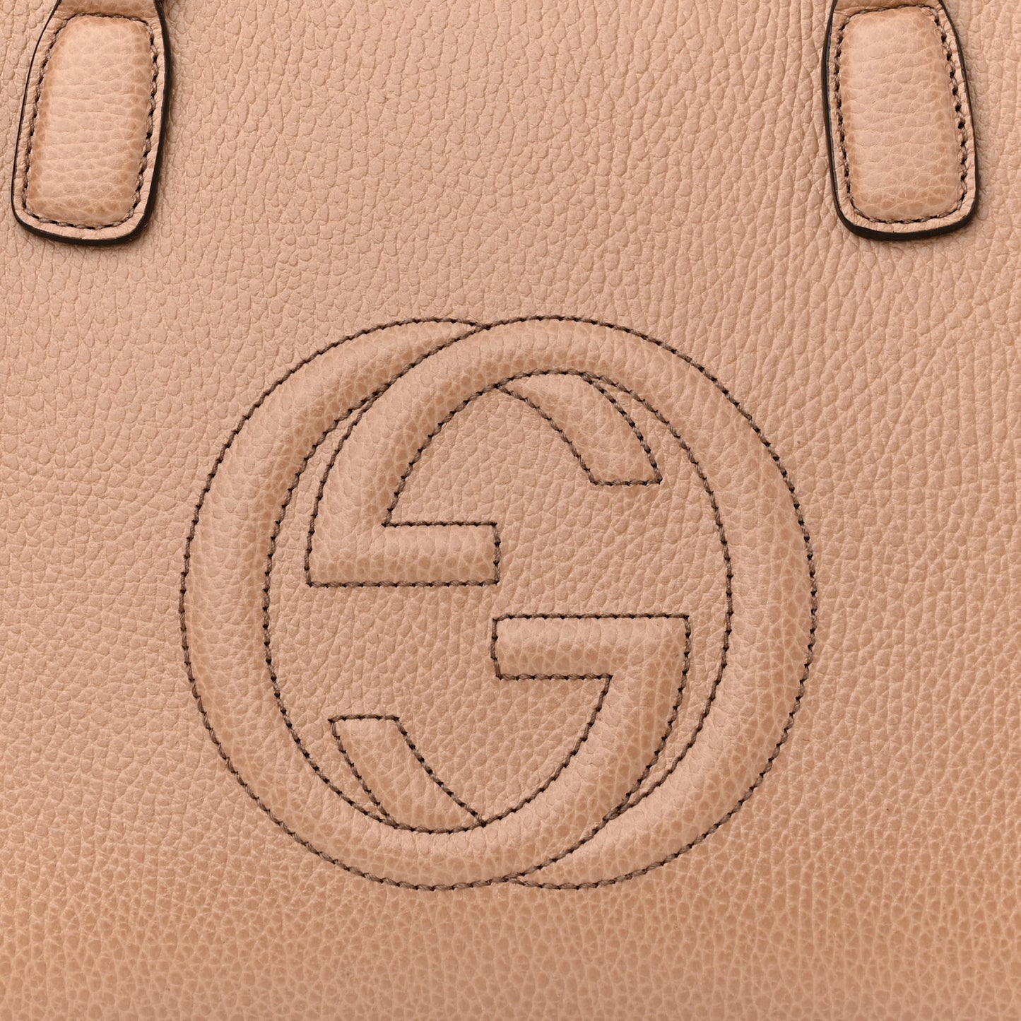 Dollar Calfskin Large Soho Top Handle Satchel Camelia