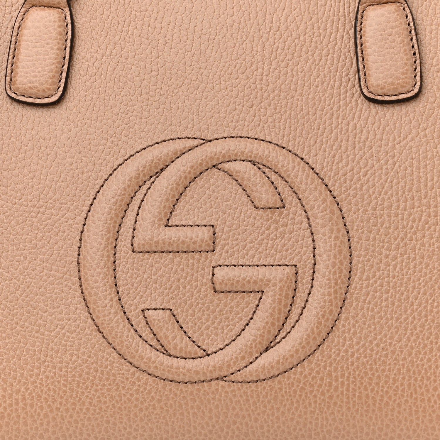 Gucci Dollar Calfskin Large Soho Top Handle Satchel Camelia 8 of 10