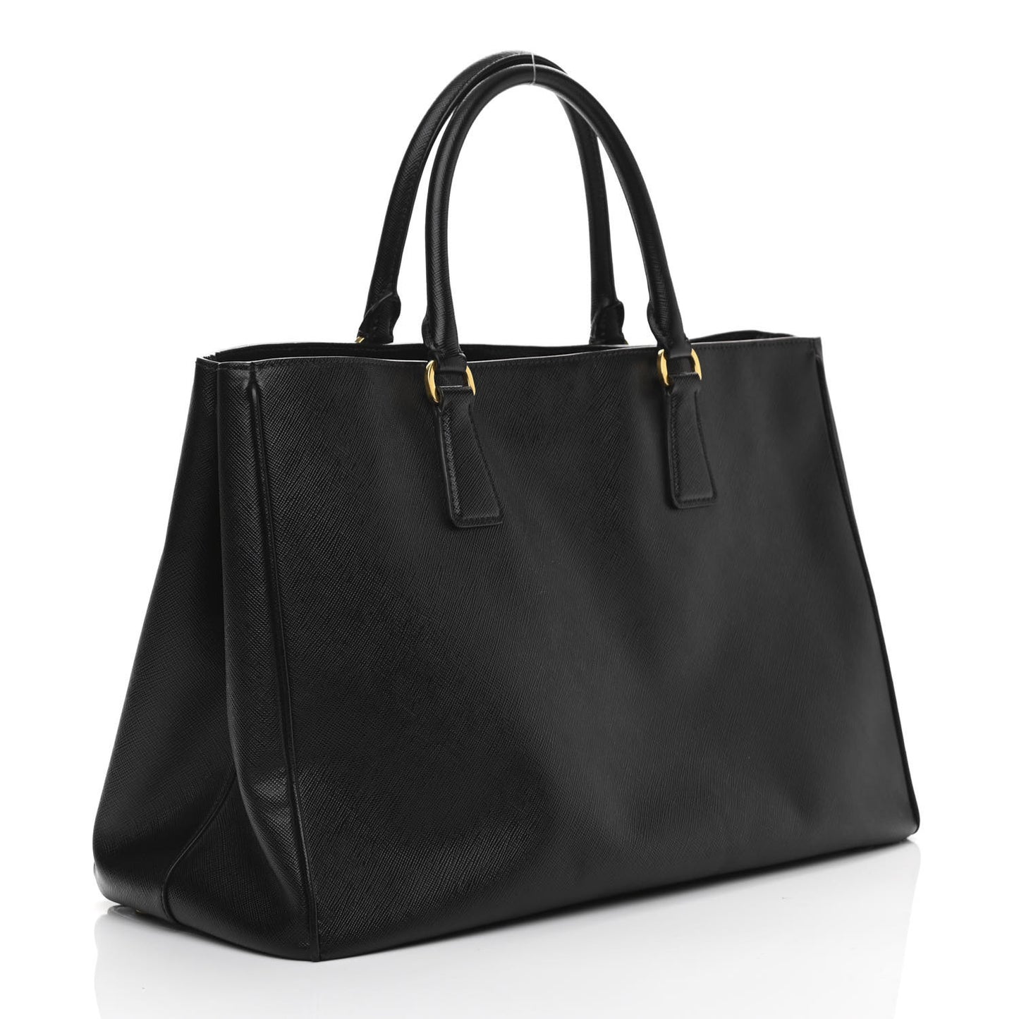 Saffiano Large Galleria Double Zip Tote Black