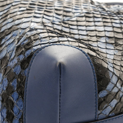 Gucci Python Medium Craft Tote Blue 9 of 9