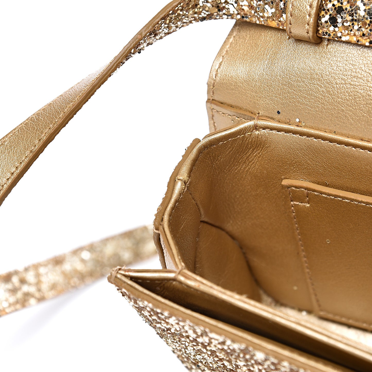 Glitter Small Lulu Bunny Satchel Gold Silver