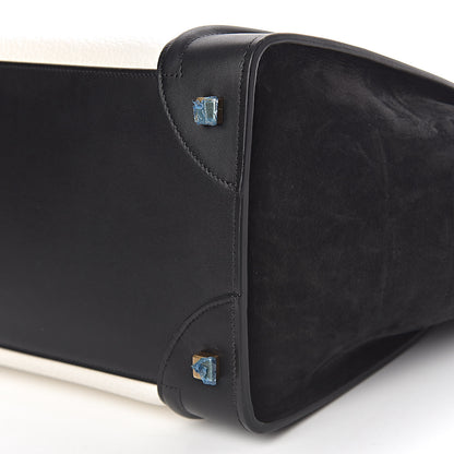 Celine Bullhide Calfskin Mini Bi-Color Luggage Black White 13 of 17
