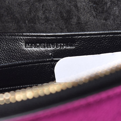 Saint Laurent Metallic Calfskin Classic Monogram Kate Tassel Chain Wallet Fuchsia 9 of 12