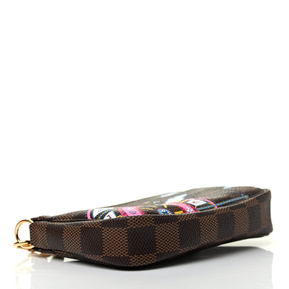 Louis Vuitton Damier Ebene 2020 Christmas Animation Big Wheel Mini Pochette Accessories Rose Ballerine 4 of 8