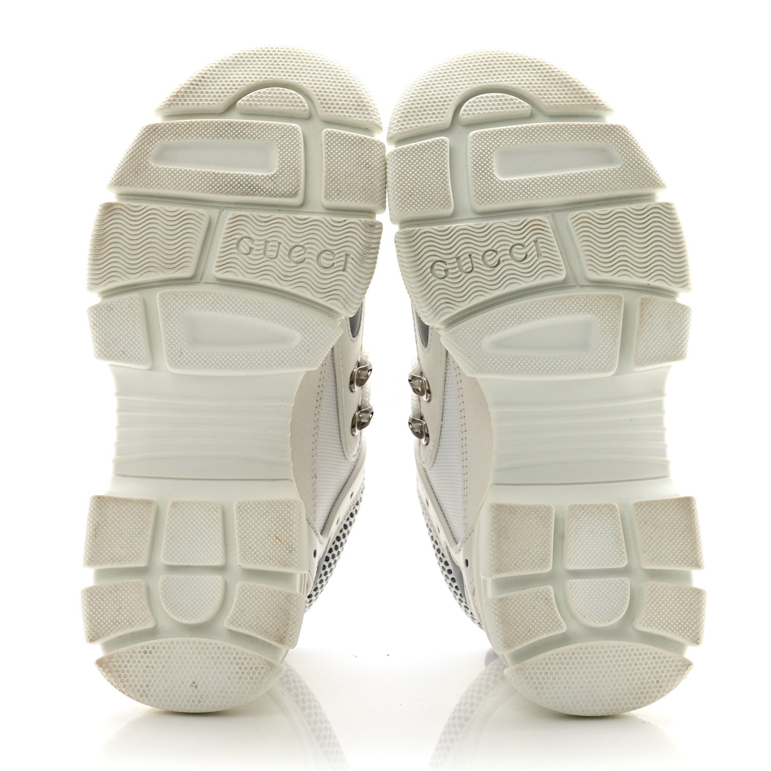 Gucci X SEGA Mesh Calfskin Suede Womens Flashtrek Sneakers 36 Great White 5 of 8