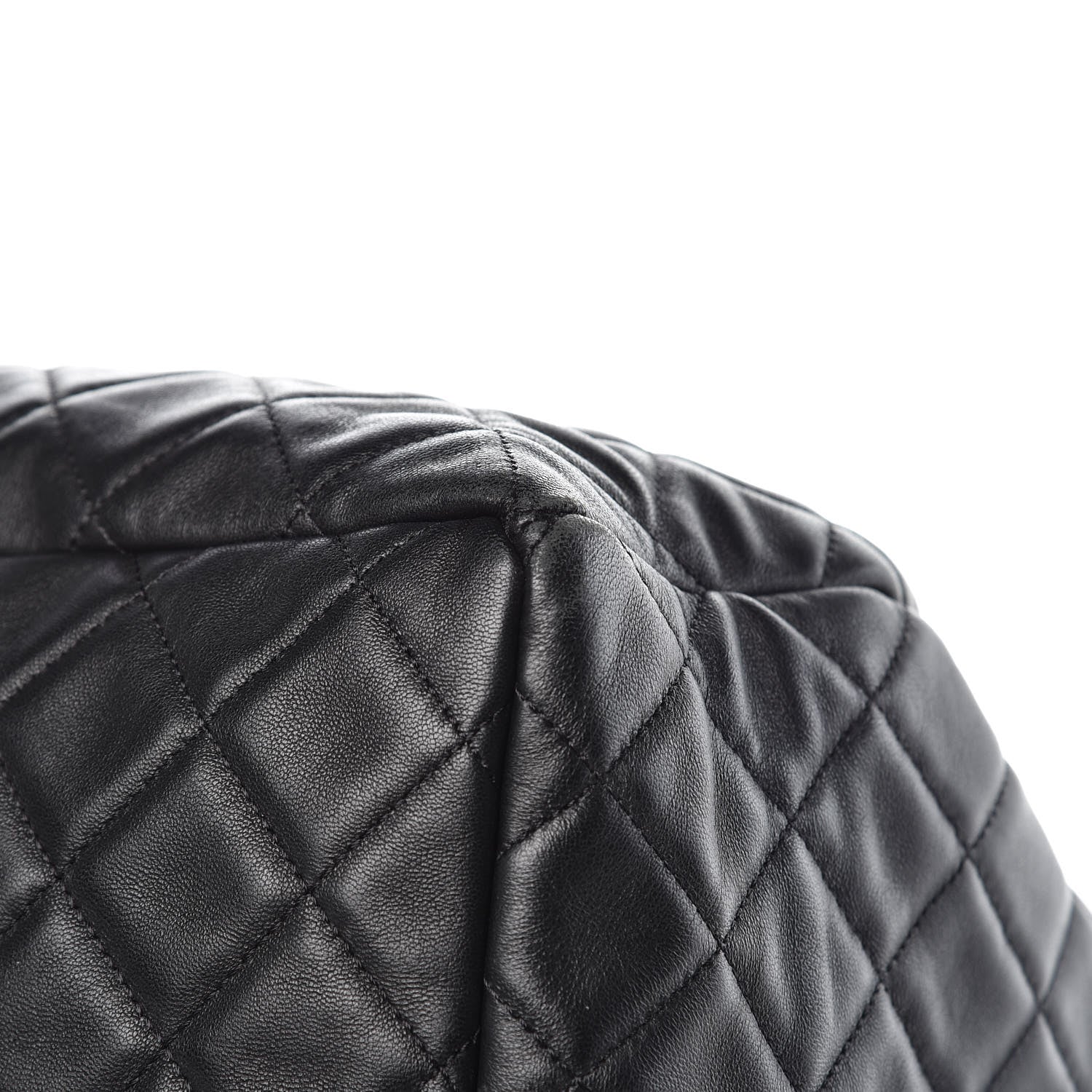 Chanel Lambskin Quilted CC Chain Bucket Bag Black 11 of 14
