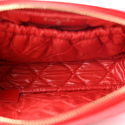 Chanel Caviar Quilted Small Curvy Pouch Cosmetic Case Red 5 of 7