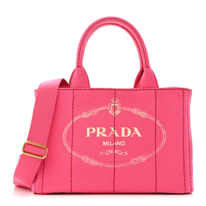Prada Canapa Small Logo Tote Peonia 1 of 17
