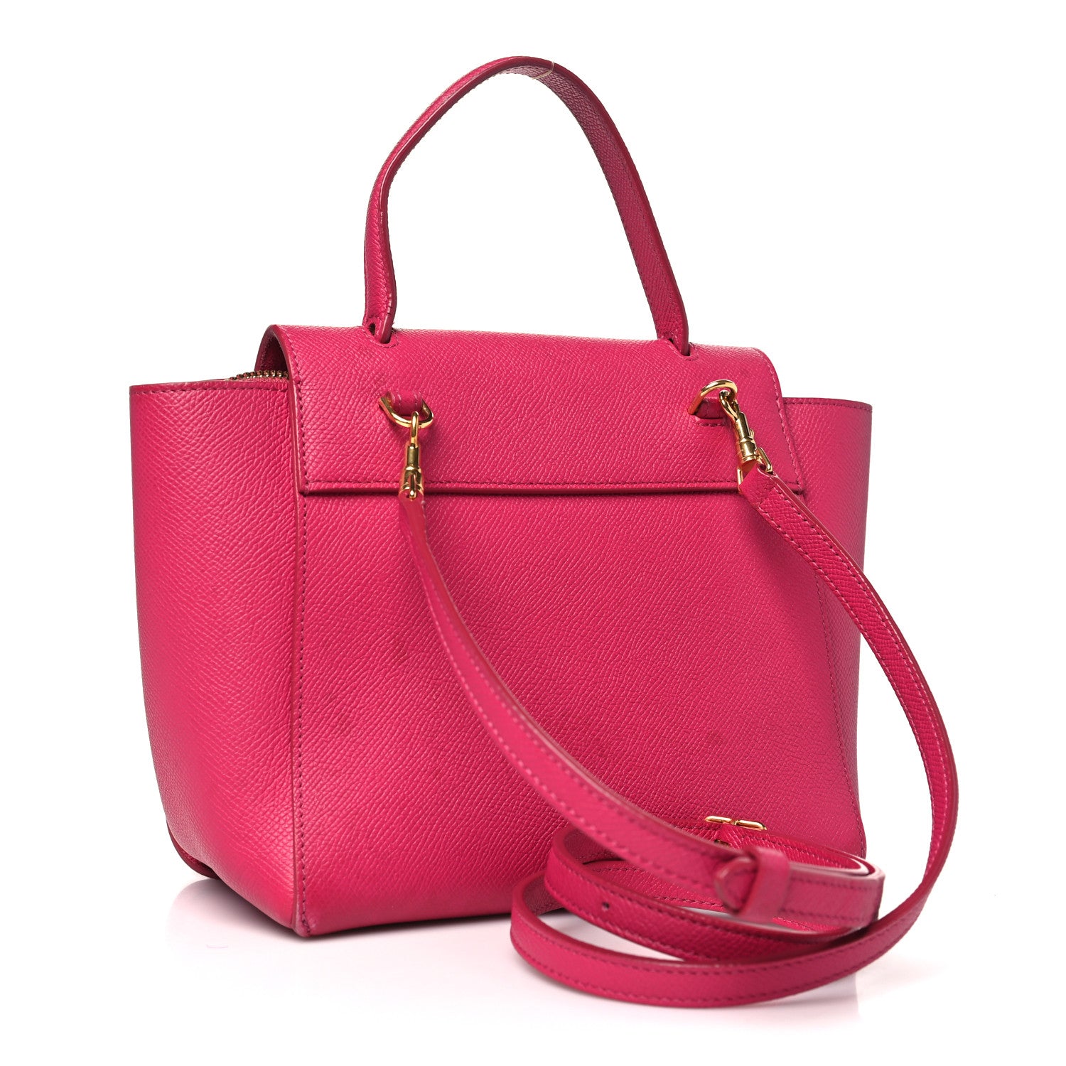 Celine Grained Calfskin Nano Belt Bag Raspberry 1698148 – FASHIONPHILE