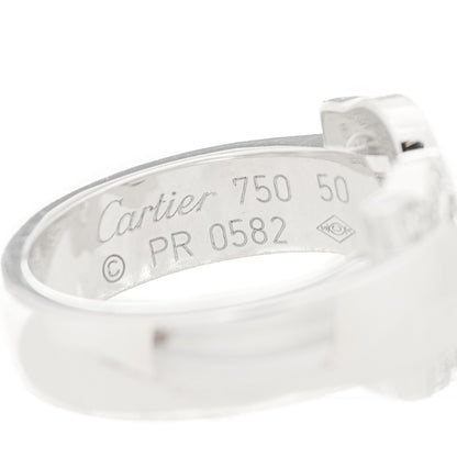 Cartier 18K White Gold Diamond C De Cartier Ring 50 5.25 4 of 4