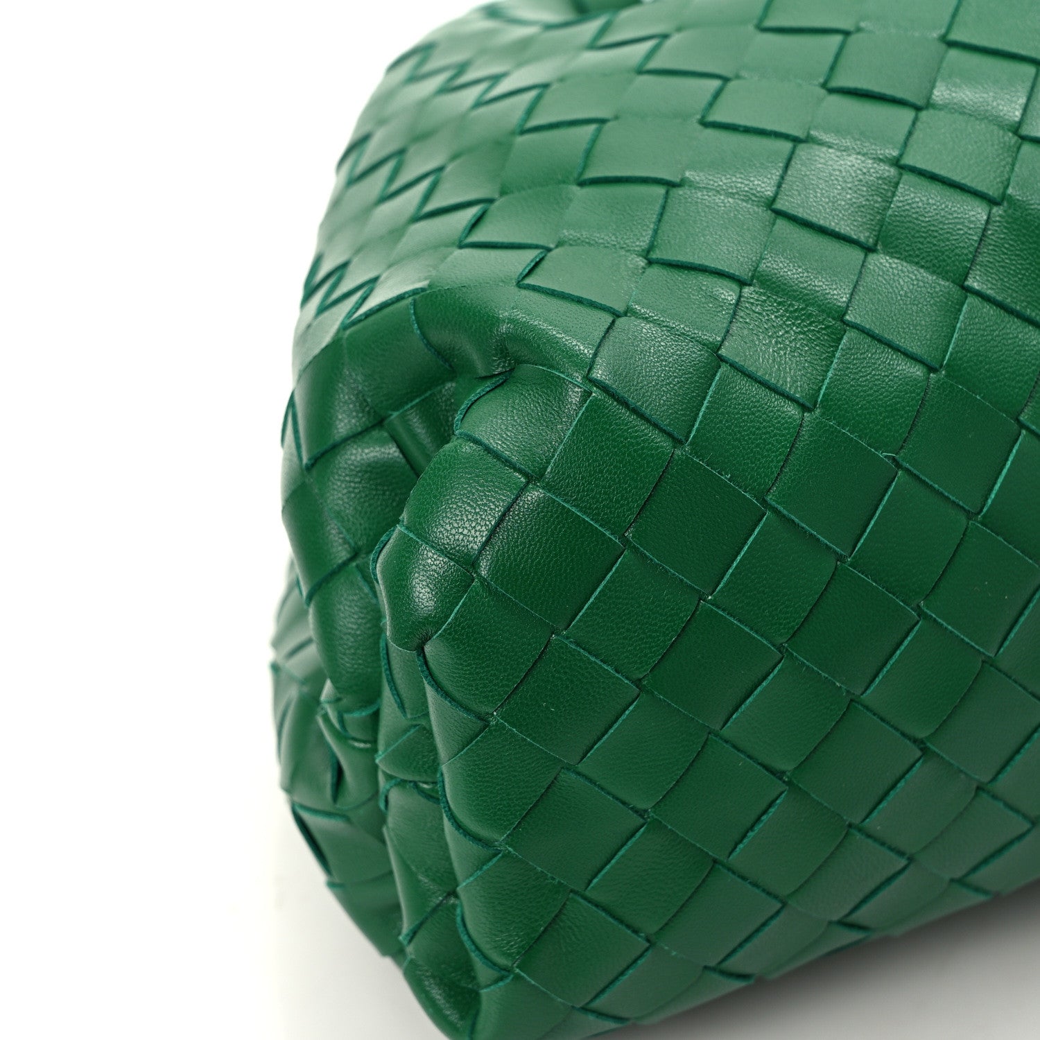 Bottega Veneta Nappa Maxi Intrecciato The Pouch Oversized Clutch Racing Green 10 of 12