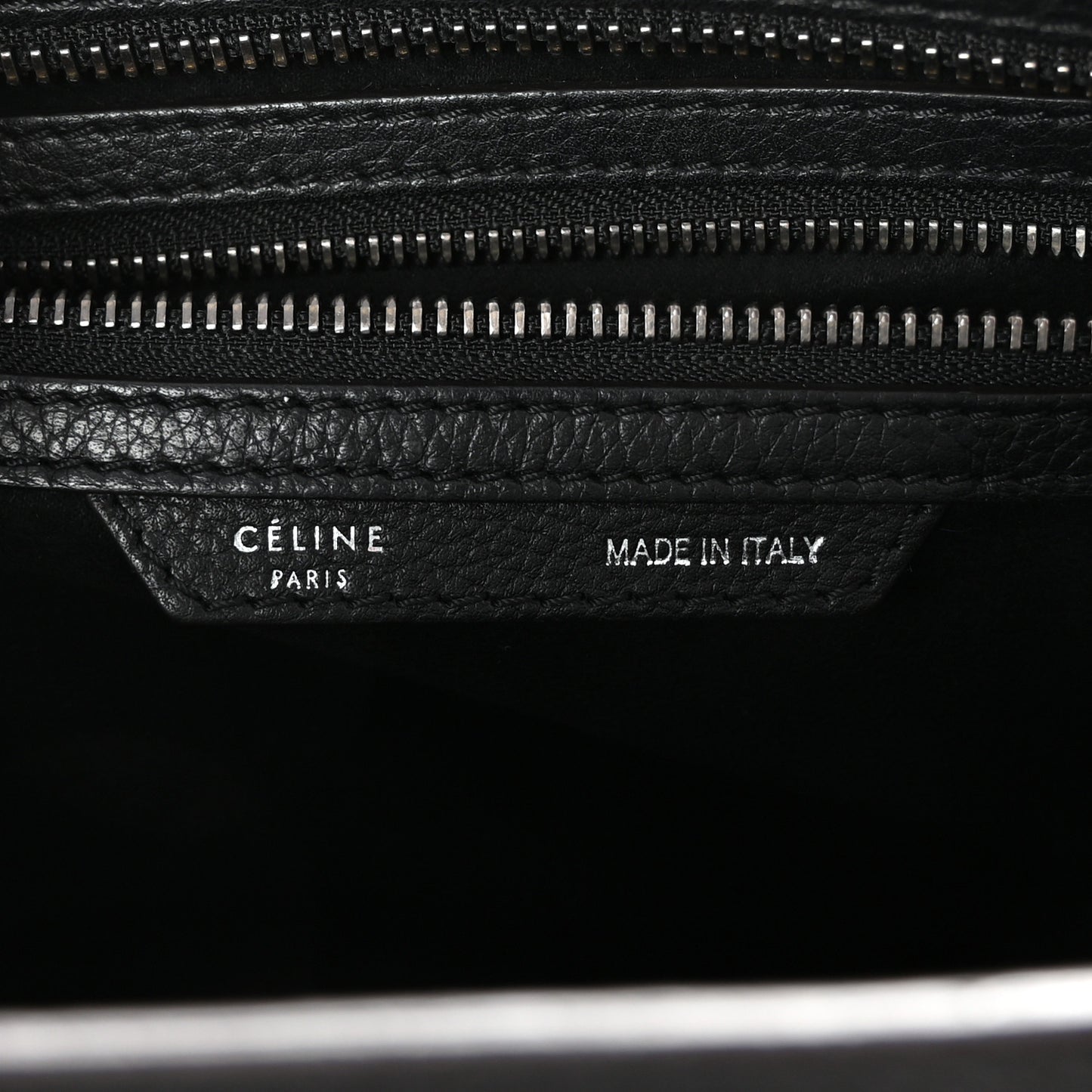 Drummed Calfskin Micro Luggage Black
