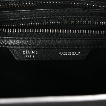 Celine Drummed Calfskin Micro Luggage Black 6 of 9