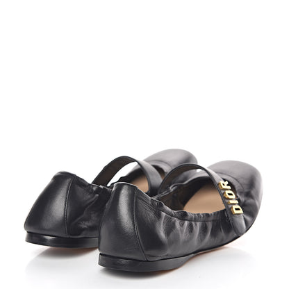 Christian Dior Lambskin Baby-D Ballet Flats 37.5 Black 4 of 9