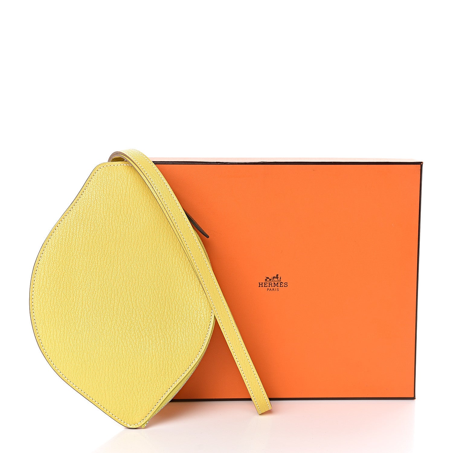 Hermes Chevre Mysore Tutti Frutti Citron Clutch Lime 7 of 7