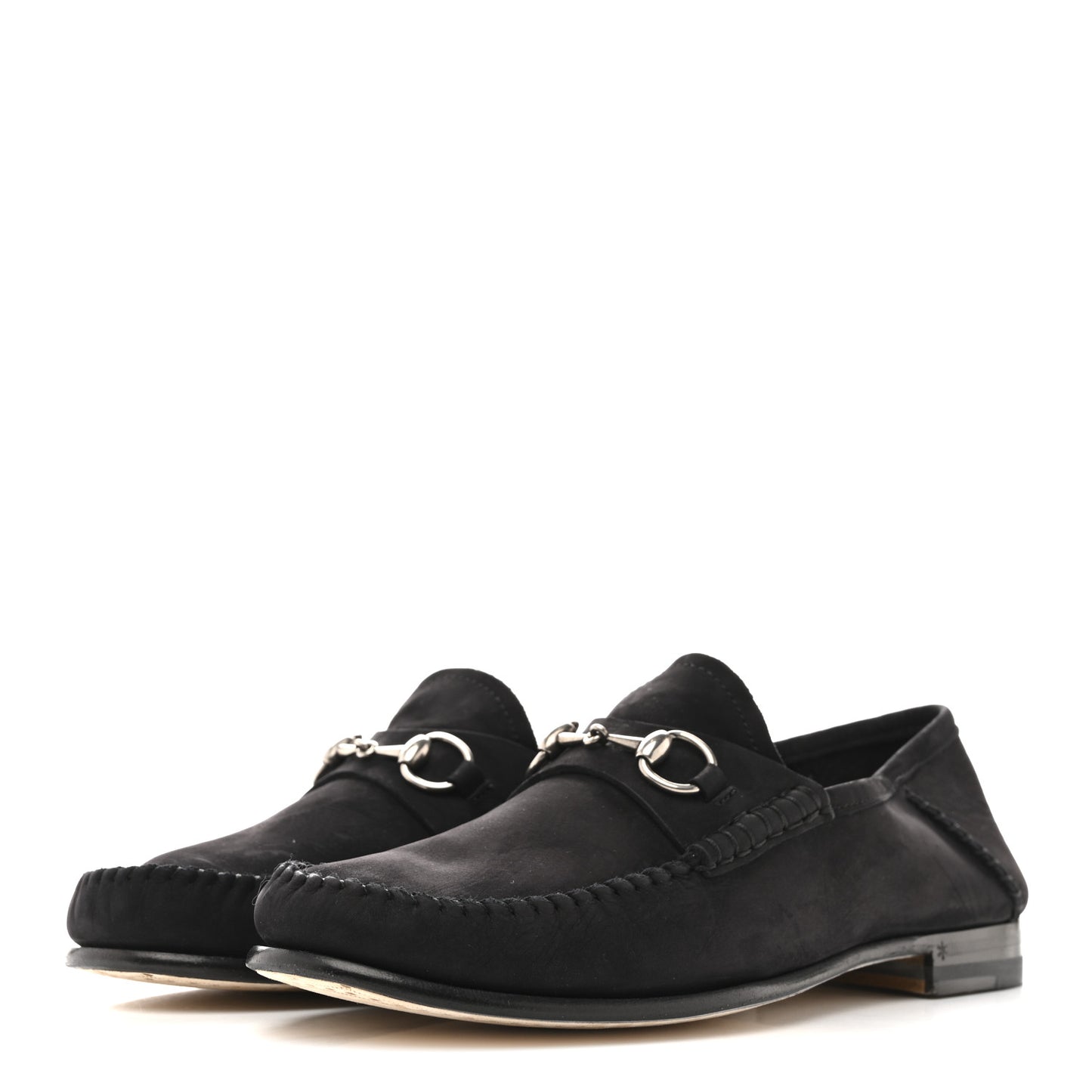 Suede Calfskin Womens 1953 Horsebit Loafers 37 Black