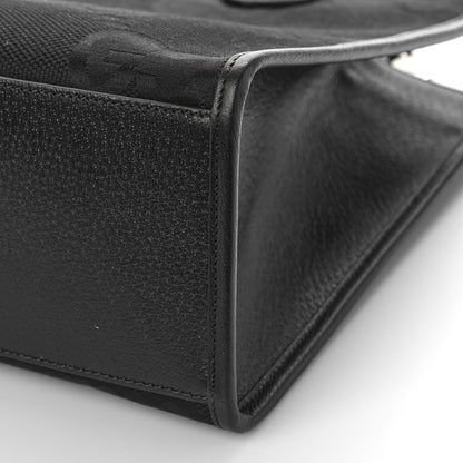 Gucci Monogram Jumbo GG Textured Dollar Calfskin Tote Bag Black 8 of 8