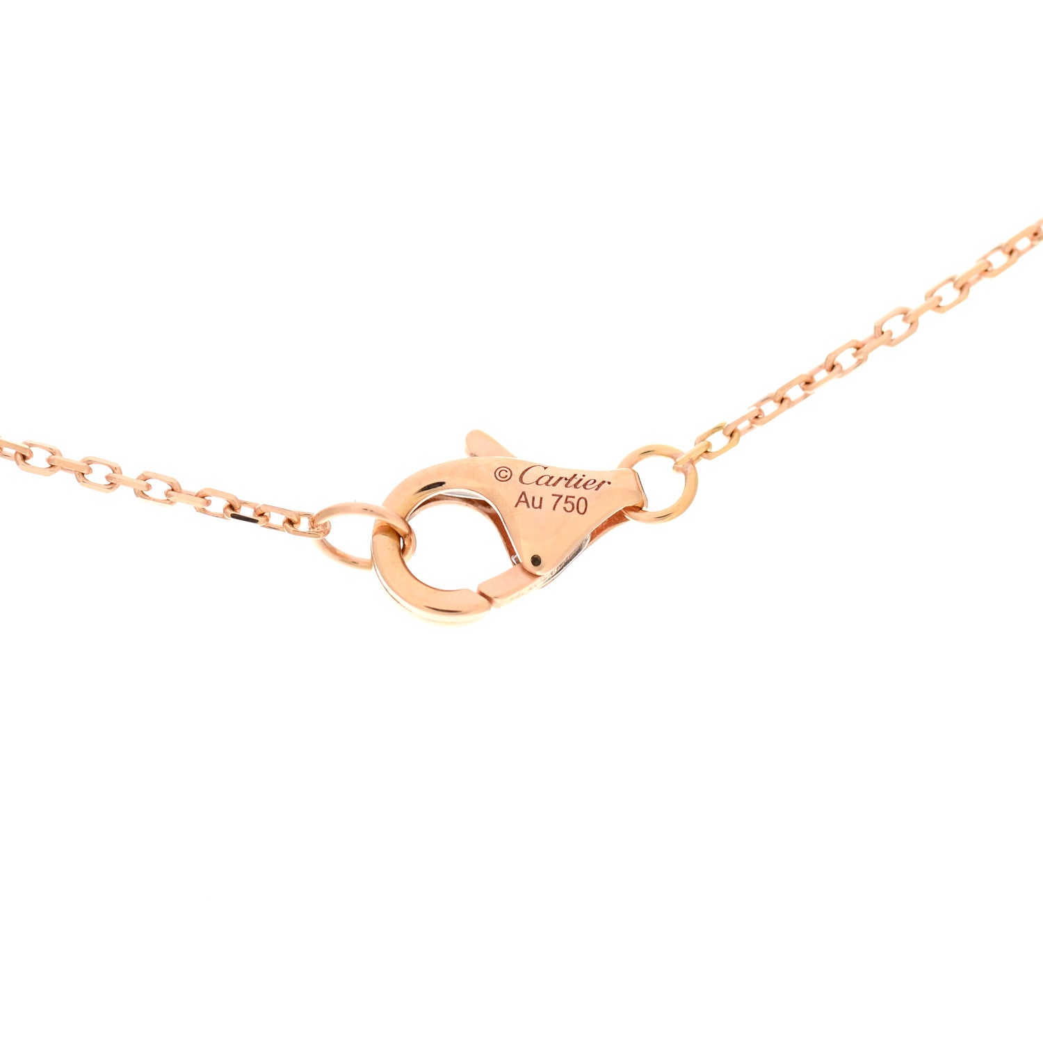 Cartier 18K Pink Gold Diamond Black Onyx XS Amulette de Cartier Pendant Necklace 4 of 5