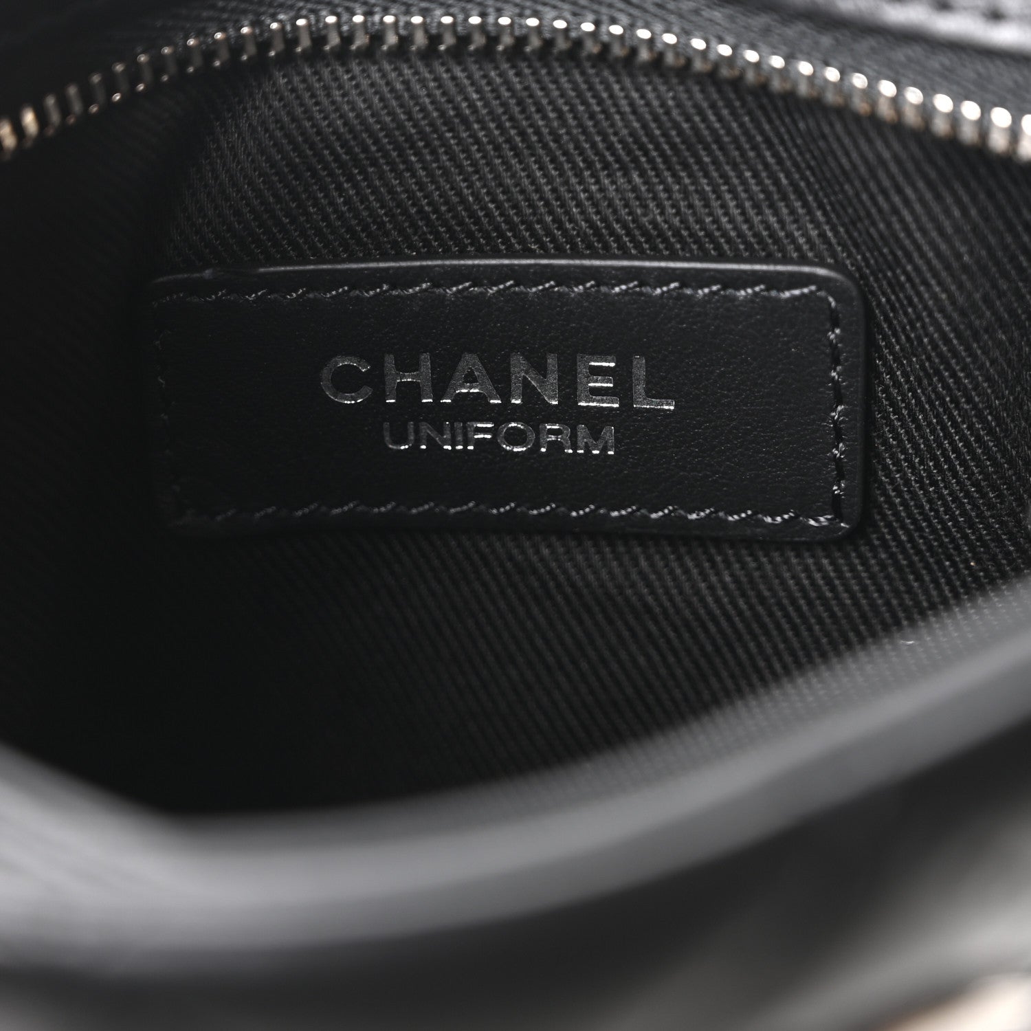 Chanel Lambskin Quilted Uniform Crossbody Bag Black 6 of 11