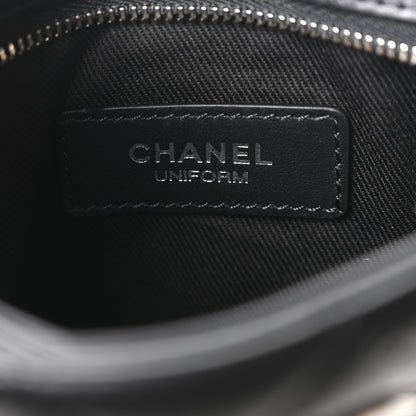 Chanel Lambskin Quilted Uniform Crossbody Bag Black 6 of 11