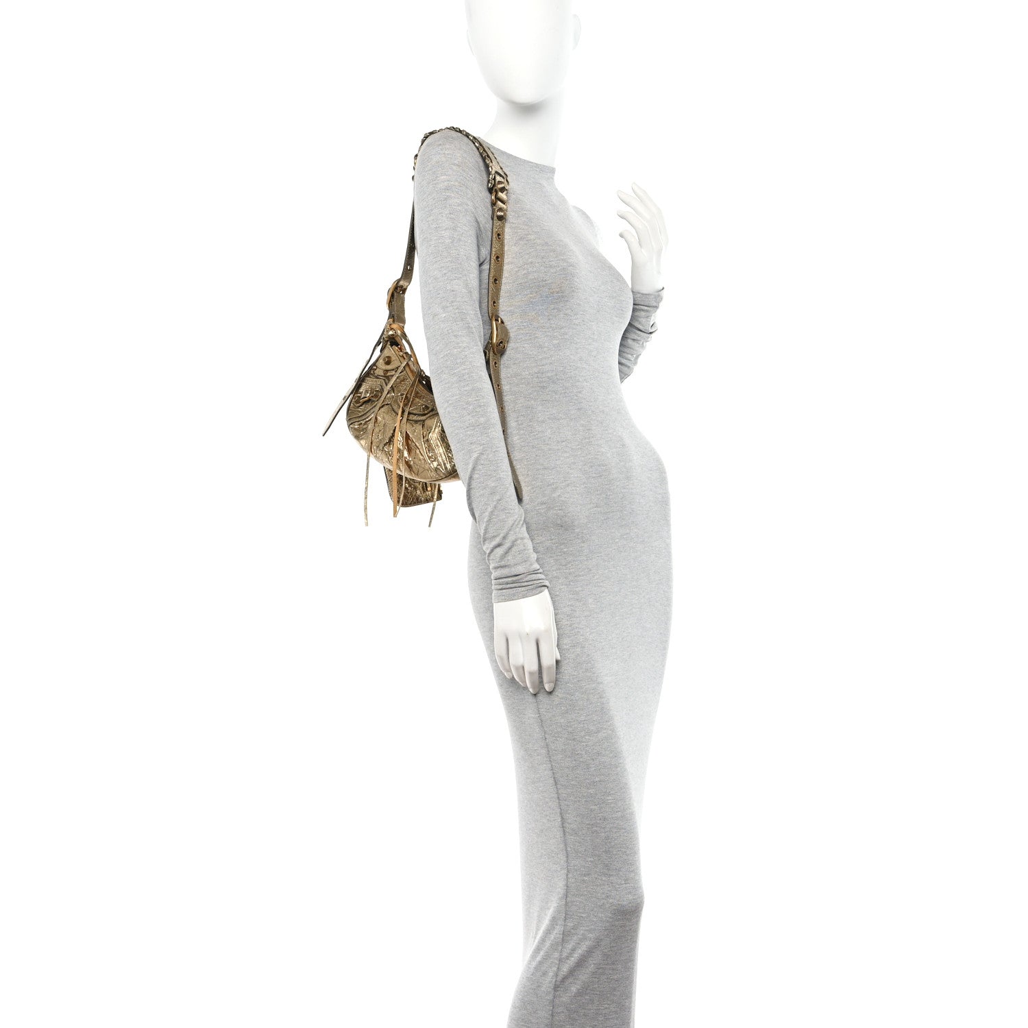 Balenciaga Metallic Agneau Arena Le Cagole Shoulder Bag XS Gold 2 of 13