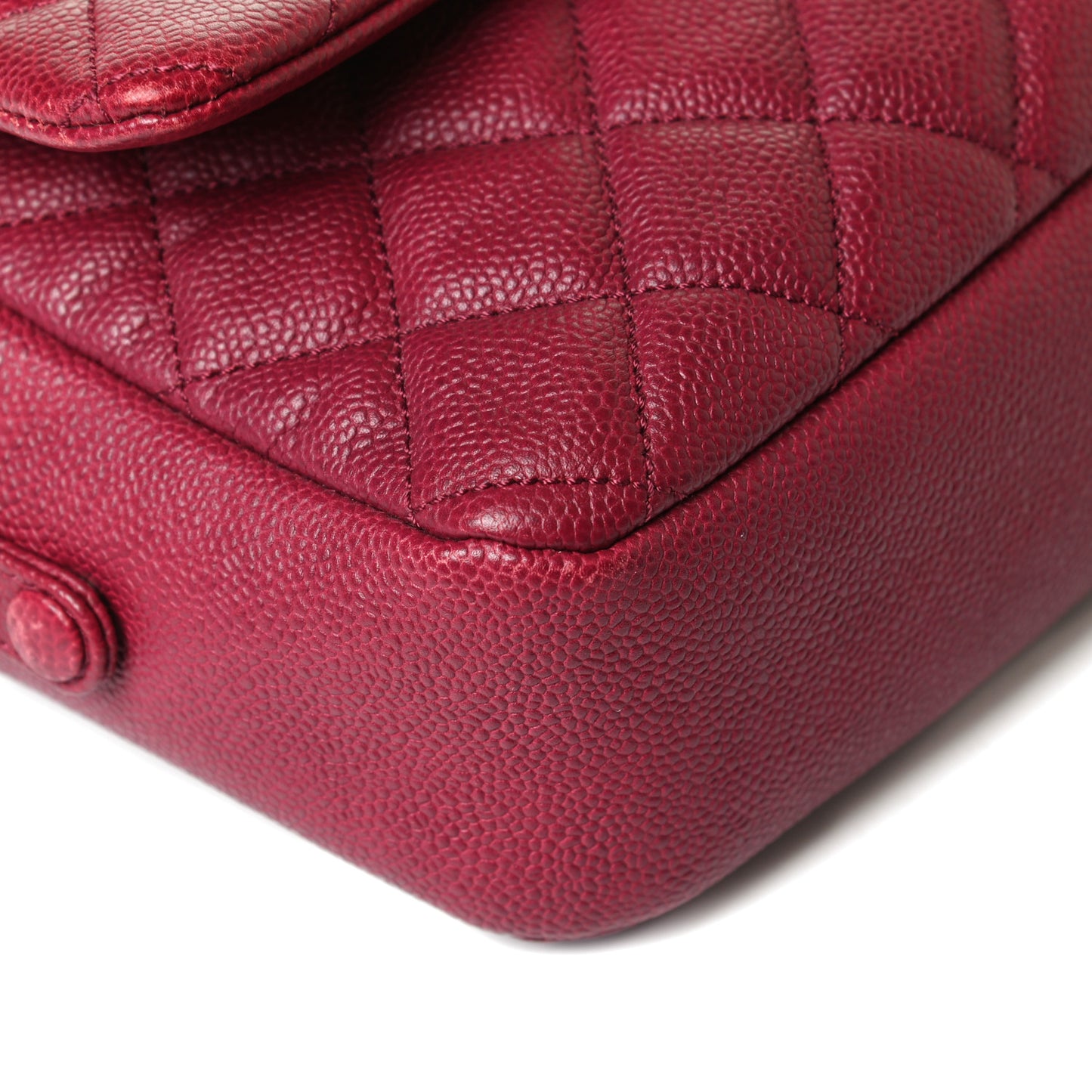 Caviar Quilted Jumbo Easy Flap Dark Pink