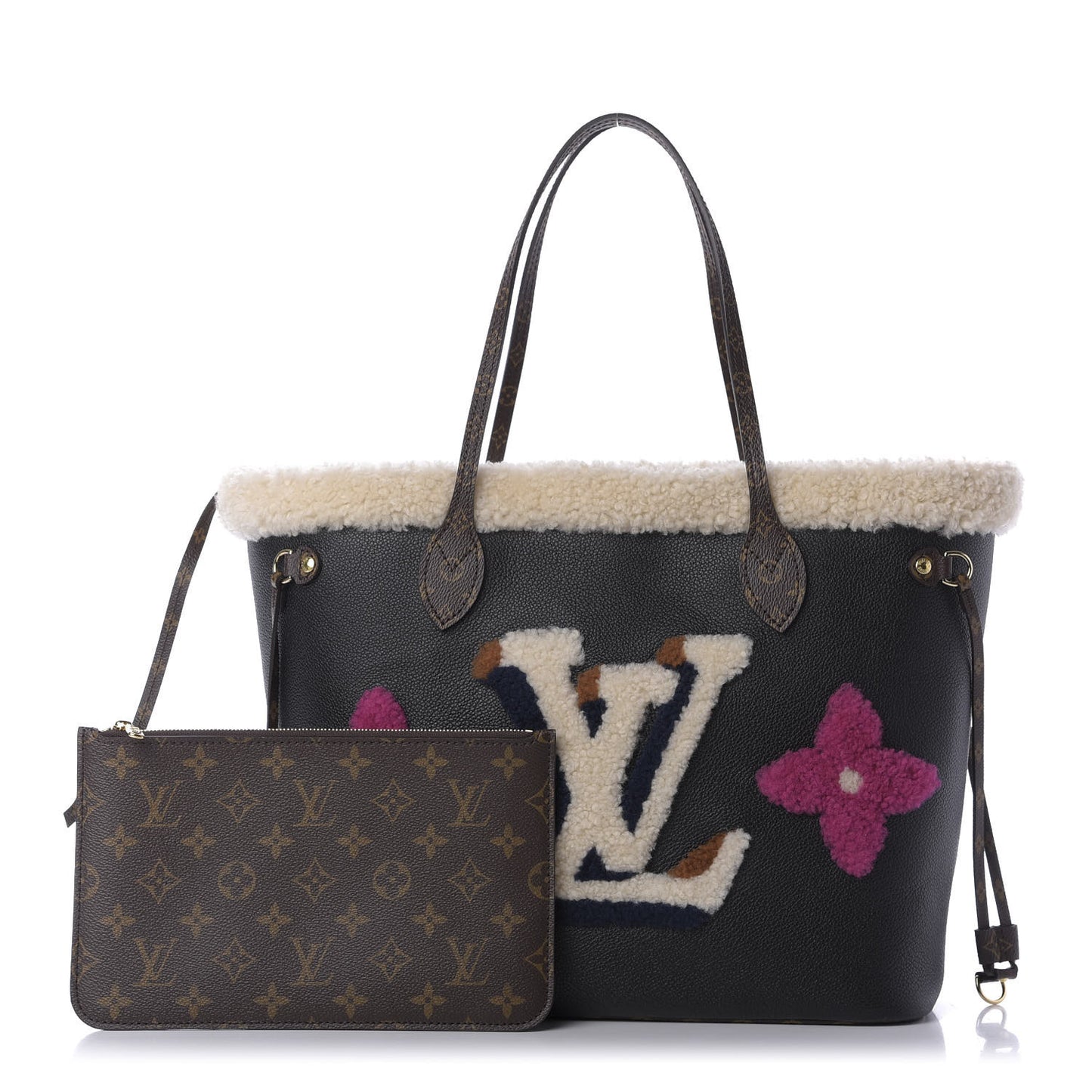 Calfskin Monogram Teddy Neverfull MM Black