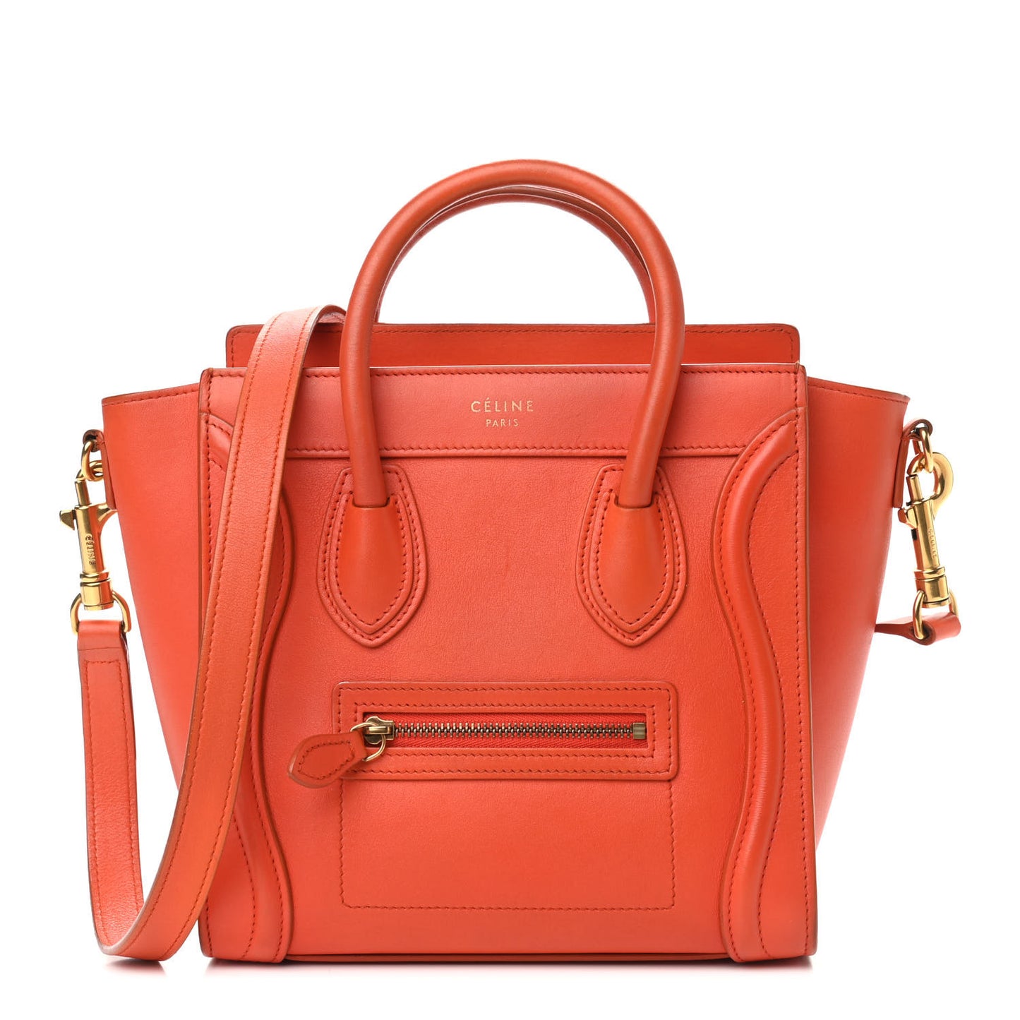 Smooth Calfskin Nano Luggage Fluo Orange